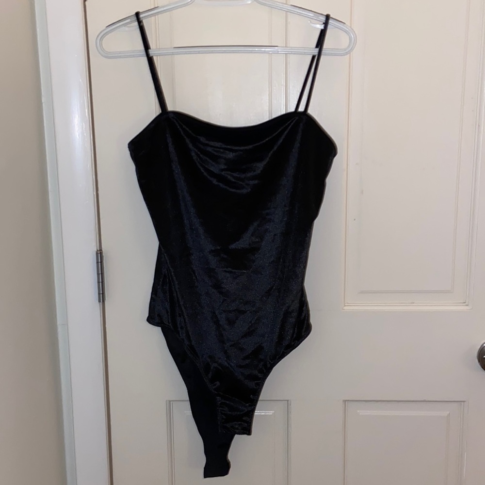 Topshop velvet bodysuit